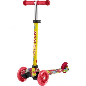 Самокат 3-х колесный MAXISCOO "BABY" (2022), со светящимися колесами, монстры Самокат 3-х колесный MAXISCOO "BABY" (2022), со светящимися колесами, монстры