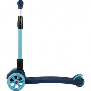 Самокат 3-х колесный MAXISCOO "JUNIOR DELUX" (2021), складной, со светящимися колесами, синий Самокат 3-х колесный MAXISCOO "JUNIOR DELUX" (2021), складной, со светящимися колесами, синий
